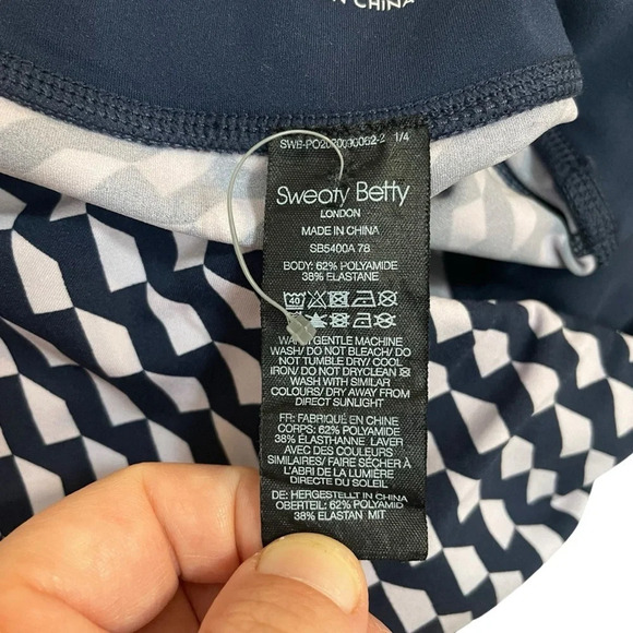 Sweaty Betty Power ⅞ Geometric Leggings in Navy/Lavender Size S - Picture 12 of 13